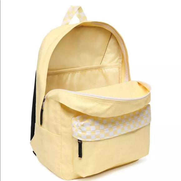 VANS Realm Women’s Backpack Yellow Logo - Picture 3 of 7